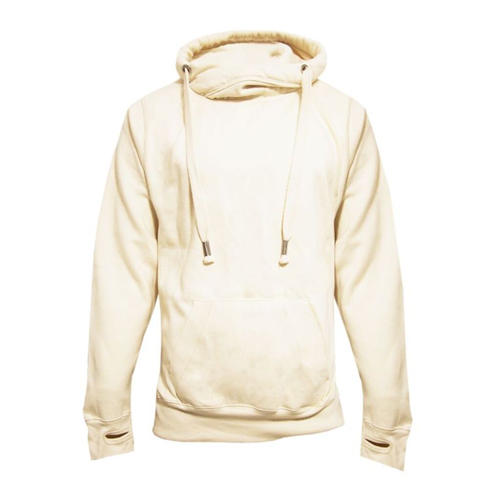 Awdis Unisex Adult Cross Neck Hoodie / Light Vanilla